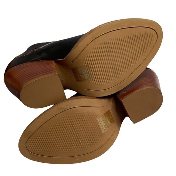 Midas Black Genuine Leather Block Heel Boots Size 36 / 6 RRP$248 Ankle Bootie - Picture 10 of 10